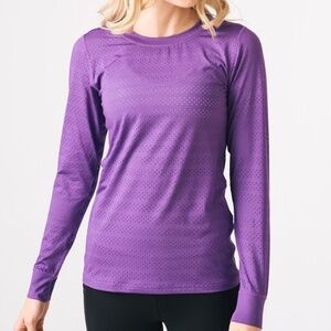 Zyia Active Women's Long Sleeve Purple Chill Tee Size  Medium